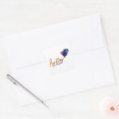 hallo vlinderstift vierkante sticker (Envelop)