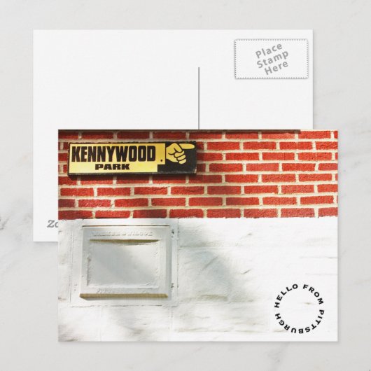 Hallo Vluchten vanaf Pittsburgh Briefkaart (Voorkant / Achterkant)