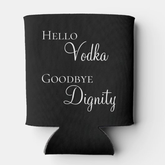 Hallo Vodka Vaarwel Eer Funny Blikjeskoeler (Achterkant)