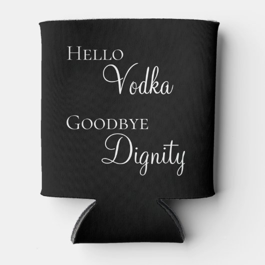 Hallo Vodka Vaarwel Eerlijkheid Grappig Blikjeskoeler (Voorkant)