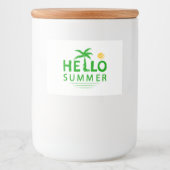 hallo voedselcontainer etiket (Voorkant)