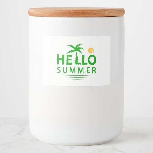 hallo voedselcontainer etiket (Voorkant)