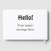 Hallo Voeg naambericht toe Eenvoudig Minimale bedr Gastenboek (Achterkant)