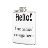 Hallo Voeg naambericht toe Eenvoudig Minimale bedr Heupfles (Links)