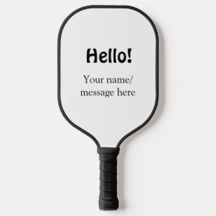 Hallo Voeg naambericht toe Eenvoudig Minimale bedr Pickleball Paddle