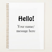 Hallo Voeg naambericht toe Eenvoudig Minimale bedr Planner (Voorkant)