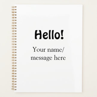 Hallo Voeg naambericht toe Eenvoudig Minimale bedr Planner