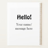 Hallo Voeg naambericht toe Eenvoudig Minimale bedr Planner (Achterkant)