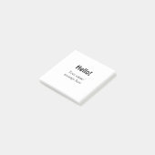 Hallo Voeg naambericht toe Eenvoudig Minimale bedr Post-it® Notes (Schuin)