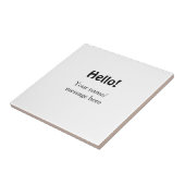 Hallo Voeg naambericht toe Eenvoudig Minimale bedr Tegeltje (Zijkant)