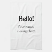 Hallo Voeg naambericht toe Eenvoudig Minimale bedr Theedoek (Verticaal)