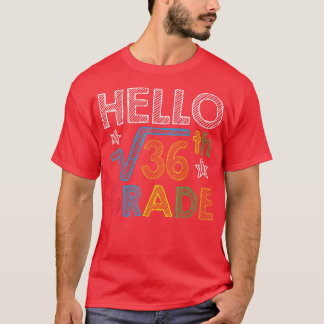 hallo voet 36 6e graad terug naar school Wiskunde T-shirt