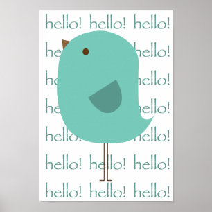 Hallo Vogel Poster