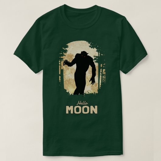 Hallo Volle Maan Nacht T-shirt (Design voorkant)