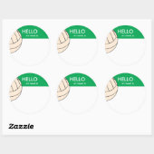 Hallo Volleybalnaam Ronde Sticker (Vel)
