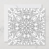 Hallo Voorjaar: Floral Abstracte Kleurplaat Kaart (Voorkant)