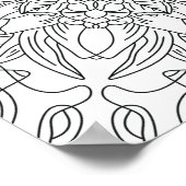 Hallo Voorjaar: Floral Abstracte Kleurplaat Poster (Hoek)