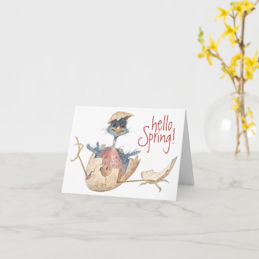 Hallo Voorjaar - Kaart (Gele Bloem)