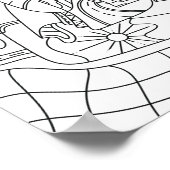 Hallo Voorjaar: Kleurplaat voor volwassenen Poster (Hoek)