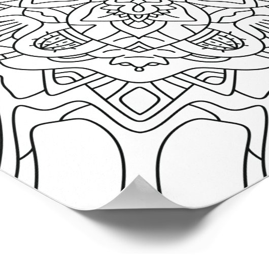 Hallo Voorjaar: Plant Kleurplaat Poster (Hoek)