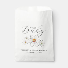 Hallo Voorjaarsbloemen? Baby shower Daffodil Bedankzakje