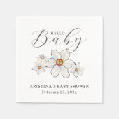 Hallo Voorjaarsbloemen? Baby shower Papier servet (Voorkant)