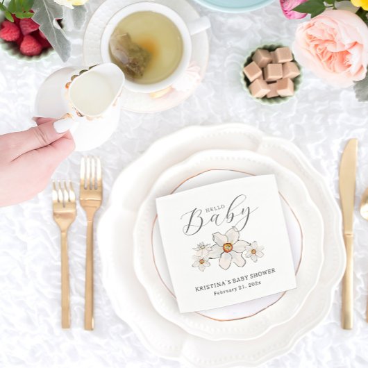 Hallo Voorjaarsbloemen? Baby shower Papier servet