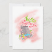 hallo Voorjaarsdag Tea Party nodiging Kaart (Voorkant)
