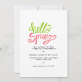 hallo Voorjaarsdag Tea Party nodiging Kaart (Achterkant)