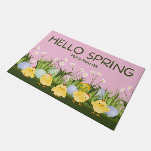 hallo Voorjaarsdoormat Deurmat (Schuin)