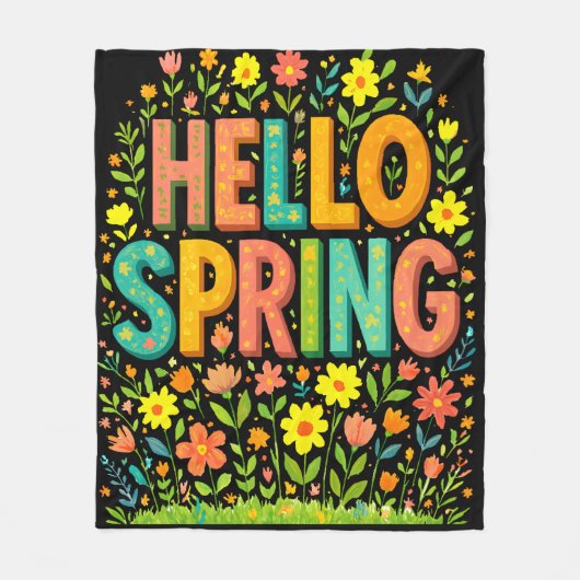 Hallo Voorjaarsvakantie Fleece Deken (Voorkant)