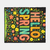 Hallo Voorjaarsvakantie Fleece Deken (Voorkant (Horizontaal))