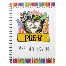 hallo Voornaam, voornaam leraar Notitieboek