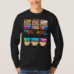 Hallo Voorschool Luipaard Tie Dye Potlood Schattig T-shirt