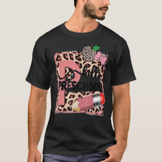 hallo voorschool terug naar school meisjes roze le t-shirt