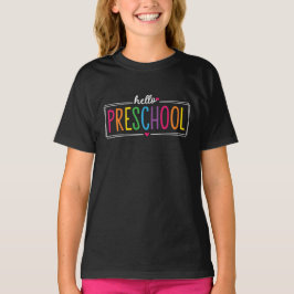 hallo voorschool terug naar school t-shirt