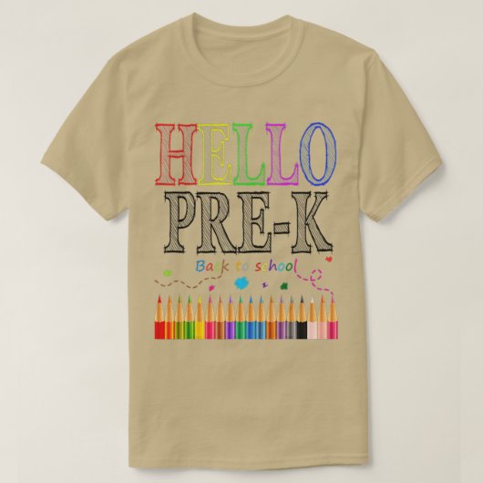 hallo Voorschoolse Grote Gift Back School T-shirt (Design voorkant)