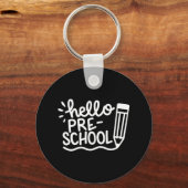 hallo Voorschoolse Kinderen Terug naar Schoolkledi Sleutelhanger (Voorkant)