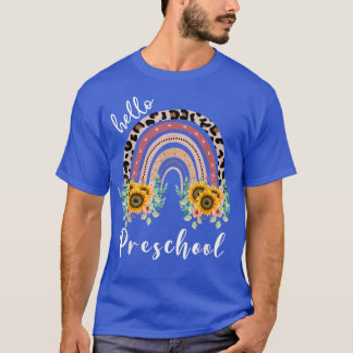 hallo Voorschoolse shirt, zonnebloempleraar T-shirt