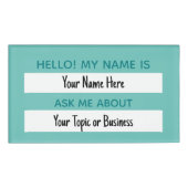 hallo Vraag me om een naamplaatje Naambadge (Voorkant)