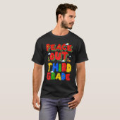 Hallo Vrede uit derde klas afscheid 3e klas T-shirt (Voorkant volledig)