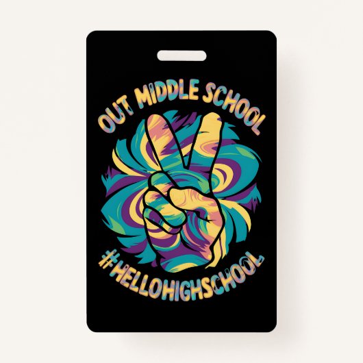 Hallo Vrede Uit Midden Badge (Voorkant)