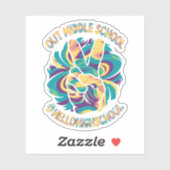 Hallo Vrede Uit Midden Sticker (Vel)