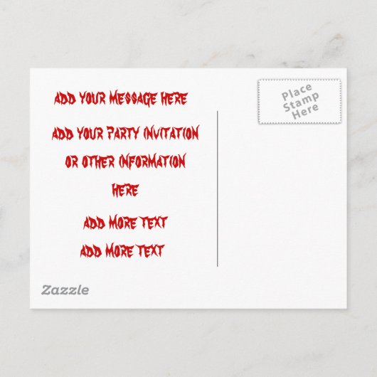 Hallo Vriend Aangepaste Halloween Uitnodigingen (Achterkant)