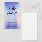 hallo vriend | Achtergrond Folie pasta Visitekaartje (Voorkant / Achterkant)