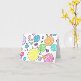 "Hallo, vriend!" Colorful Bubbles Notecard Kaart