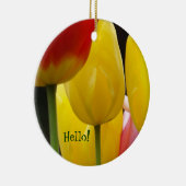Hallo! Vriend! hangend ornament cadeaus Gele Tulp (Rechts)