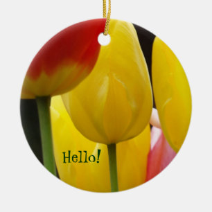 Hallo! Vriend! hangend ornament cadeaus Gele Tulp