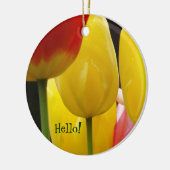 Hallo! Vriend! hangend ornament cadeaus Gele Tulp (Links)
