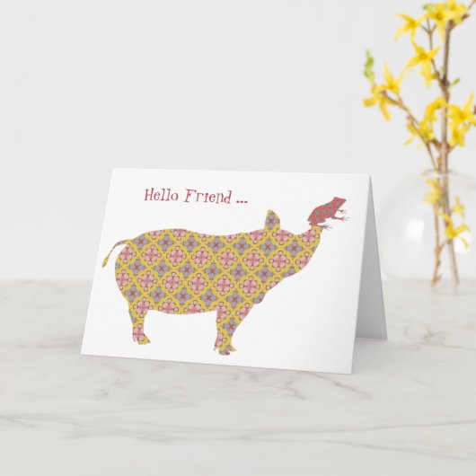 hallo vriend kaart (Gele Bloem)